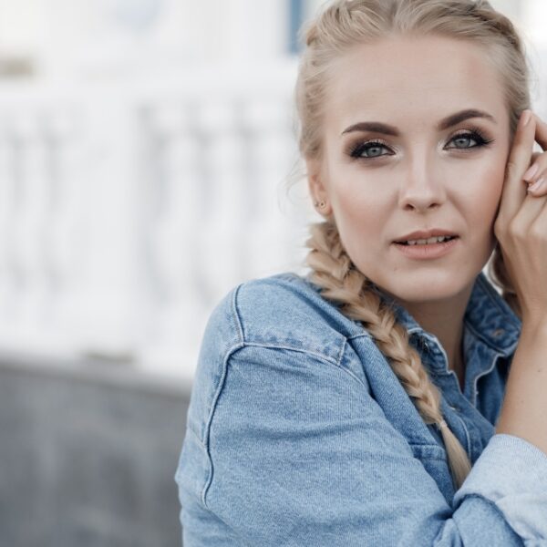 Beautiful Swedish Model with Braids